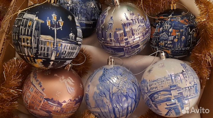 Новогодние игрушки ручная роспись