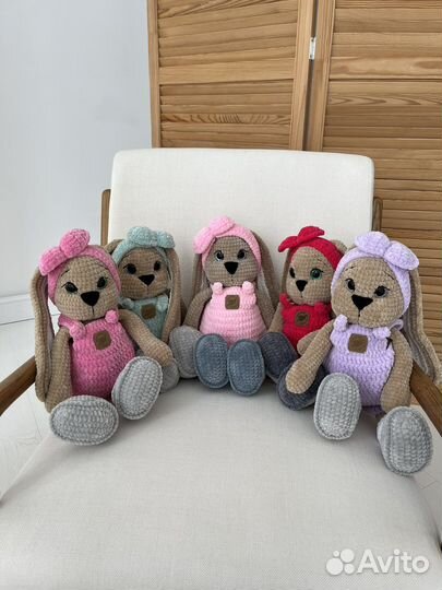 Вязаные игрушки, зайка