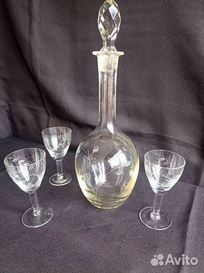 Графин/штоф со стопками/ручная гравировка