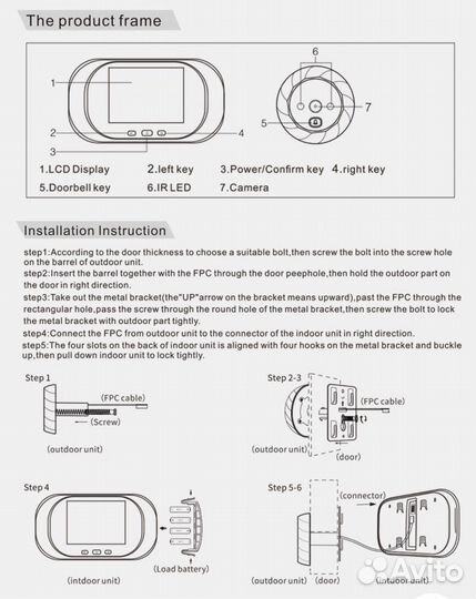Дверной видео звонок