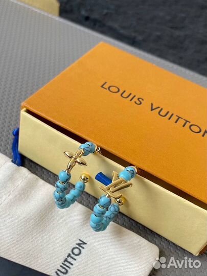 Серьги Louis Vuitton премиум качества