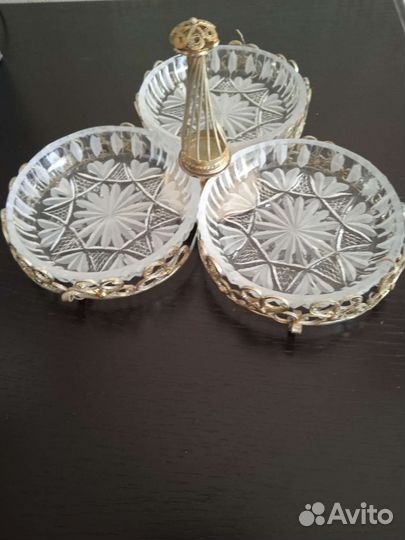 Хрустальная икорница