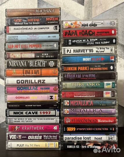 Аудиокассеты Radiohead Nirvana Linkin Park и тд