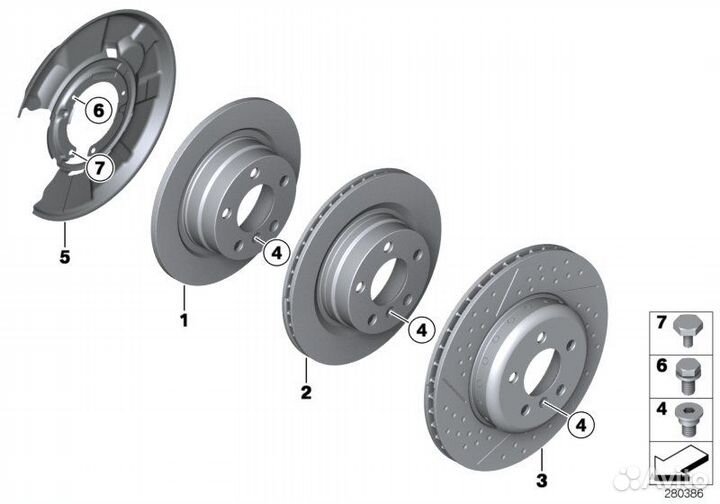 Диск тормозной задний BMW F20 E90 F30 F36