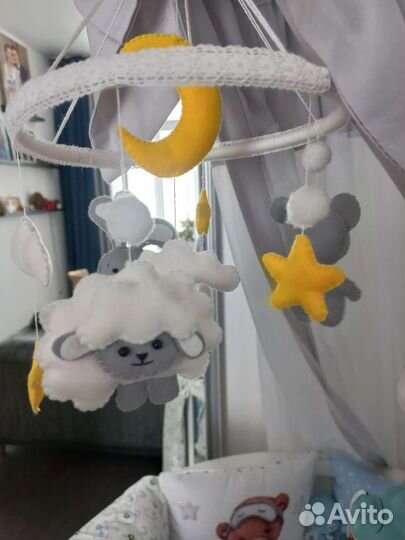 Мобиль+Балдахин для кроватки