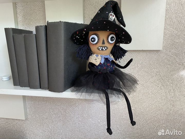 Кукла ручной работы Ведьма Хеллоуин декор подарок