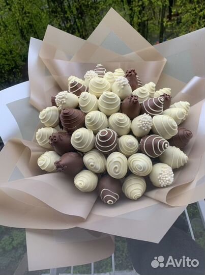 Букет из клубники в шоколаде