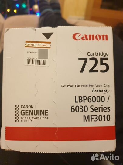 Продам картридж 725 для принтера, оригинал Canon