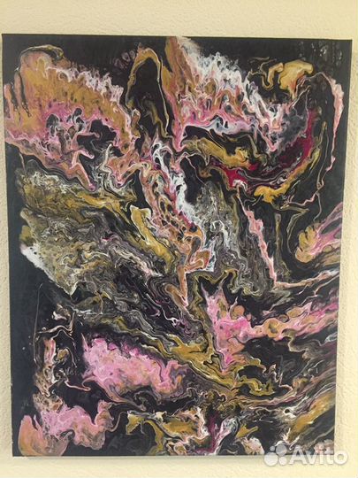 Интерьерная картина флюид арт