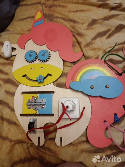 Бизиборд доска единорожка