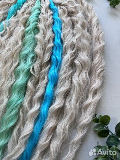 Хвост кудрявый на резинке