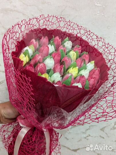 Букет съедобных тюльпанов для любимой мамы