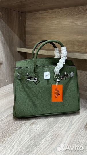 Сумка женская Hermes birkin 30 серебро