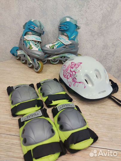 Роликовые коньки размер 30-33