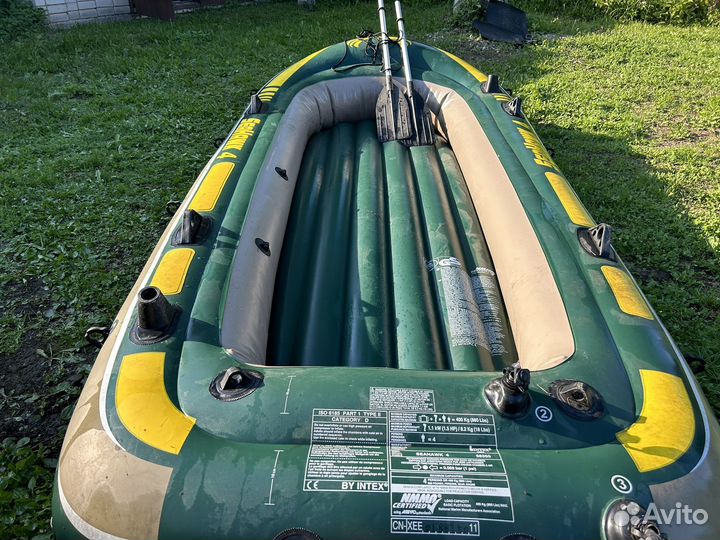 Надувная лодка intex seahawk 4