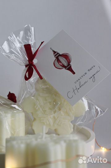 Свечи новогодние Свеча снежинка