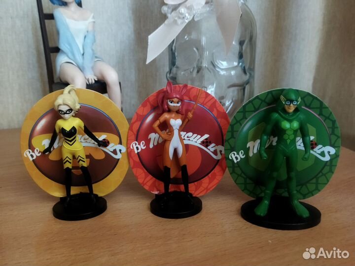 3 фигурки леди баг и супер кот