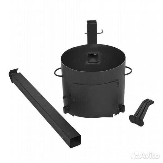 Печь с трубой под казан D-410 мм. сталь 3 мм