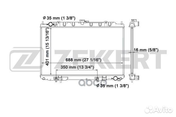 Радиатор охл. дв. Nissan Maxima (A33) 00- mk-11