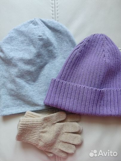 Шапка перчатки zara h&m 52 54