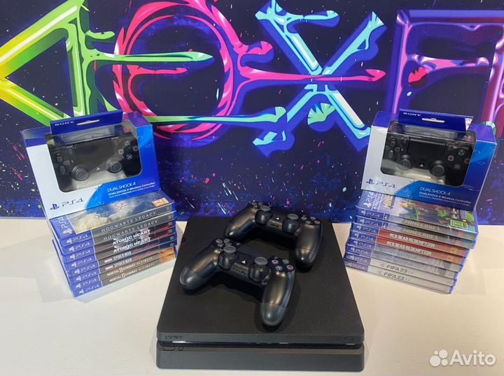 Sony Playstation 4 slim + 390 Игр