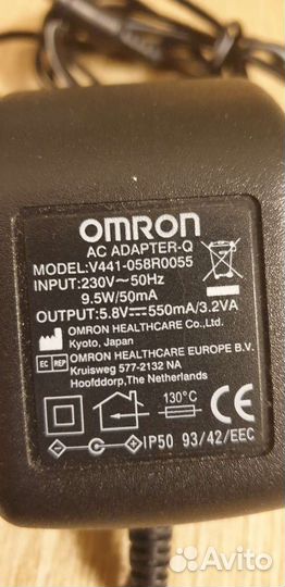 Адаптер питания для тонометра omron