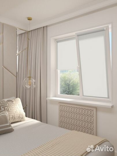 Рулонные шторы Блэкаут Серые RAL5736