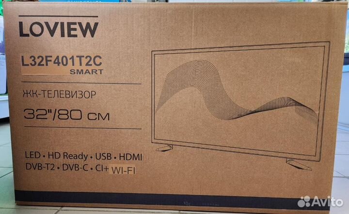 Smart телевизор Loview L32FU401T2C новый