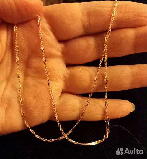 Золотая цепь женская 45 см