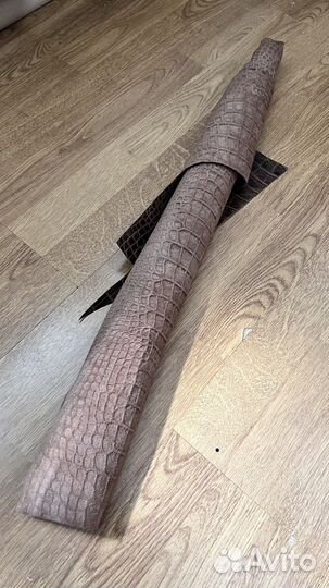Кожа натуральная под кроко,большой кусок