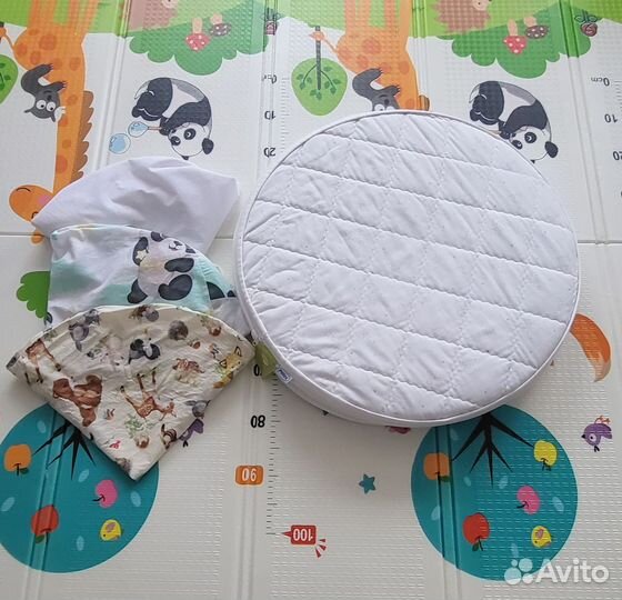 Матрас в круглую кроватку