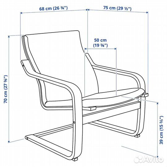 Кресло poang IKEA