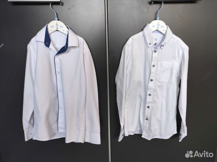 Две школьные рубашки 128