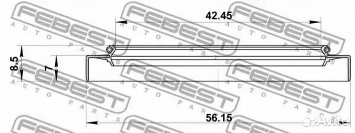Febest 95GDY44560709X Сальник полуоси