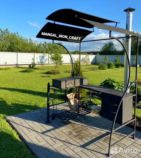 Мангал с крышей