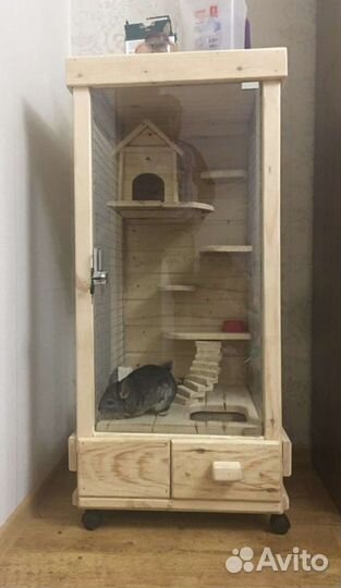 Клетка витрина для шиншиллы