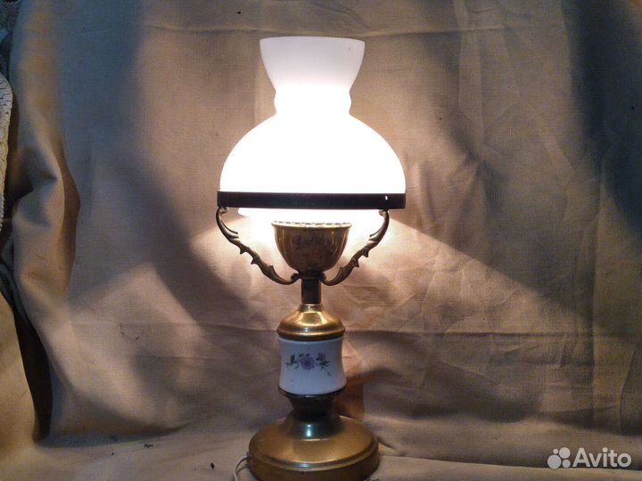 Настольная бронзовая лампа СССР