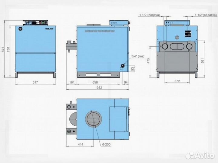 Газовый котел RSA 60 кВт