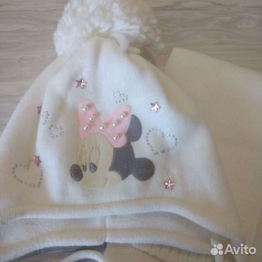 Шапка детская с шарфиком