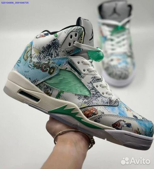 Кроссовки Nike Air Jordan 5 Retro White (Арт.84008