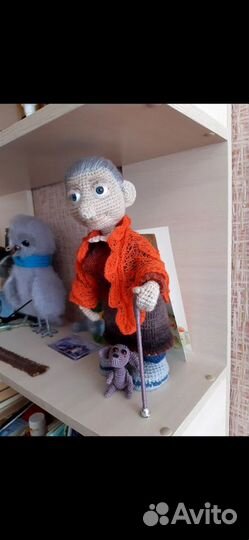 Вязаная бабуля-красотуля, кукла, игрушка, интерьер