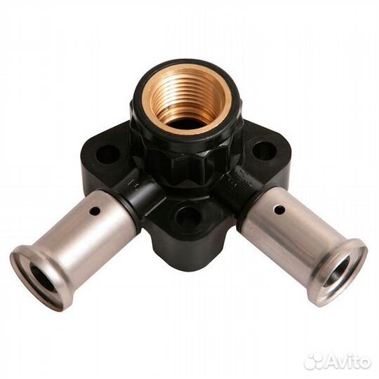 Водорозетка угловая вр c черной заглушкой BP04 1