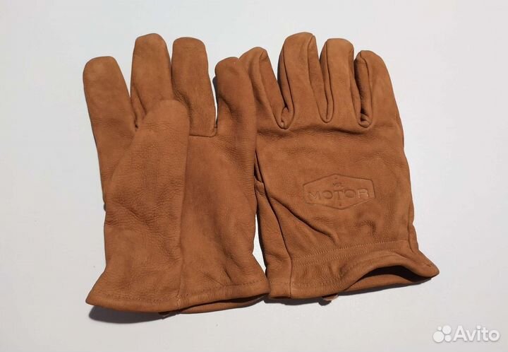Мужские кожаные перчатки, на большую руку