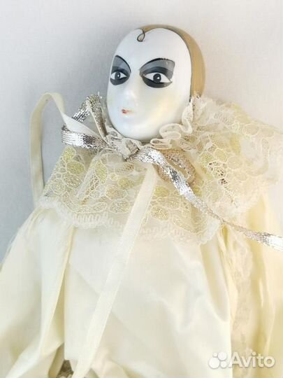 Редкая фарфоровая кукла клоуна, Европа