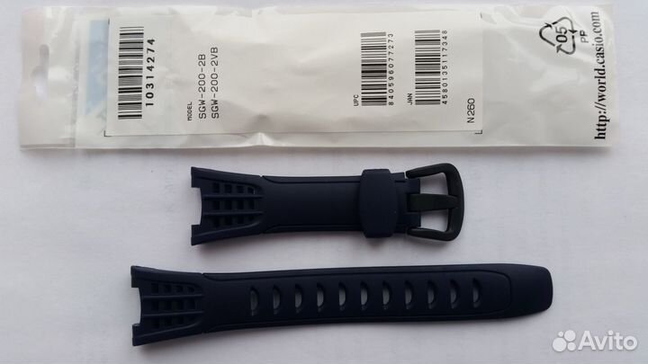 Ремень ремешок для Casio SGW-200-2V синий оригинал