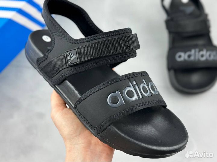 Мужские сандалии Adidas new с серым лого