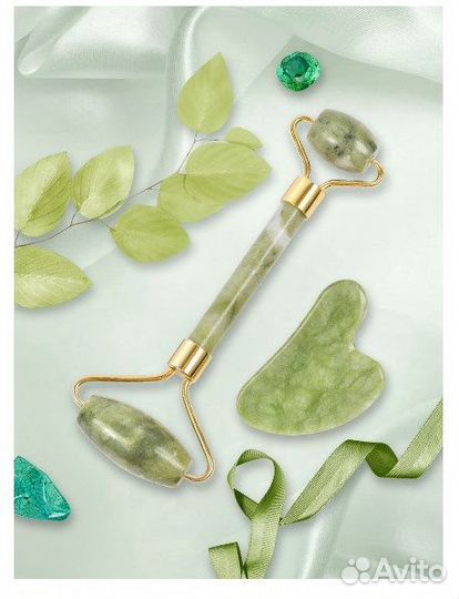 Набор Ролик скребок Гуаша натуральный камень в асс