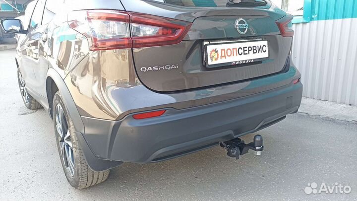 Фаркоп на Nissan Qashqai I, II, шар под квадрат