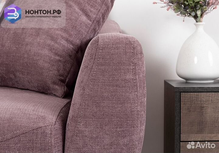 Диван книжка Наоми светло-розовый / розовый