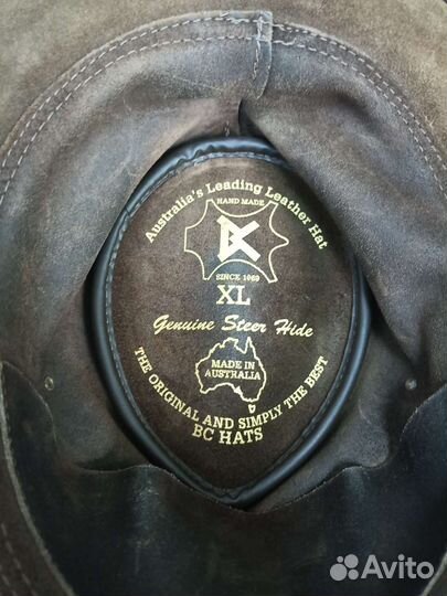 Шляпа кожаная BC Hats. Австралия